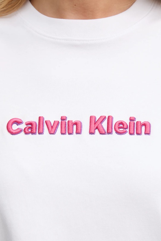 Bavlněné tričko Calvin Klein Jeans LV047D205G bílá