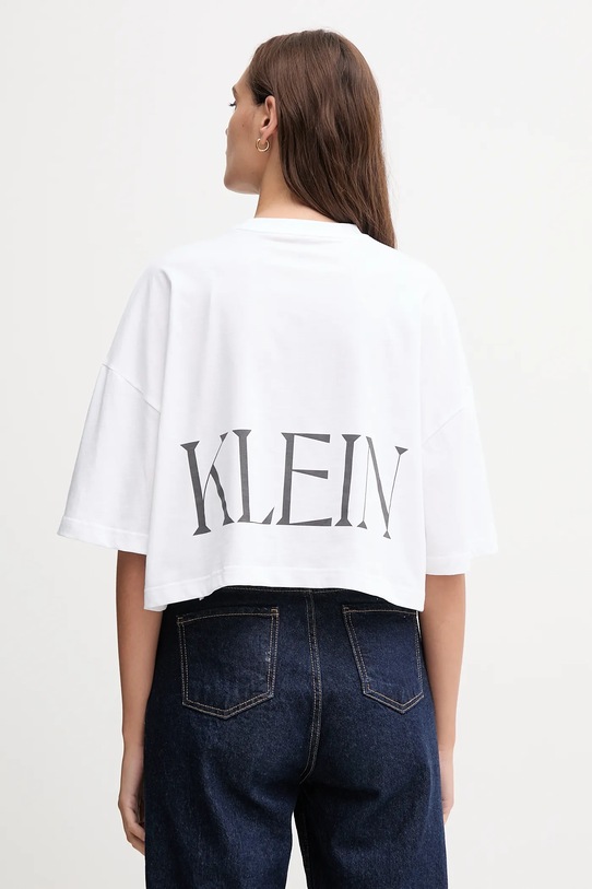 Odzież Calvin Klein Jeans t-shirt bawełniany LV047D206G biały