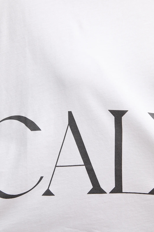Calvin Klein Jeans t-shirt bawełniany biały LV047D206G