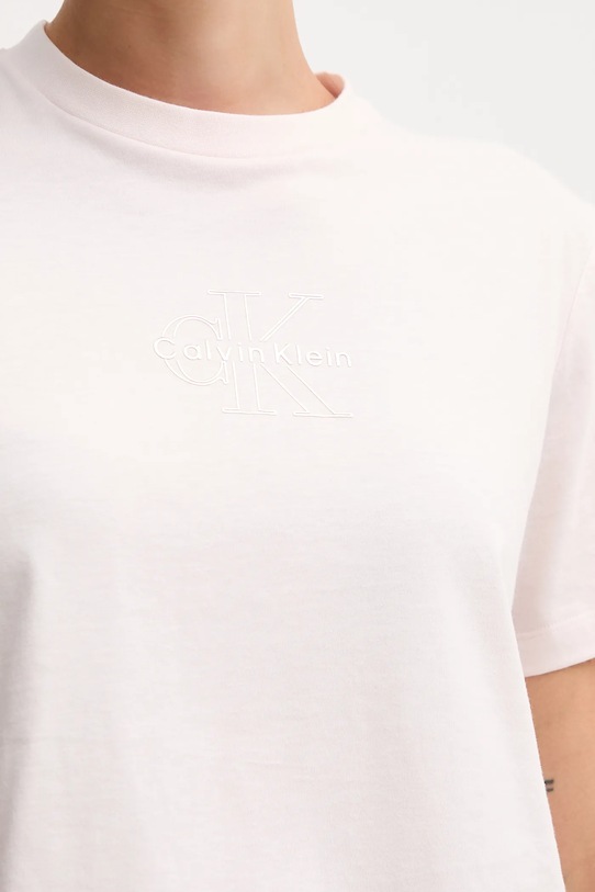 Бавовняна футболка Calvin Klein Jeans LV047D873G рожевий