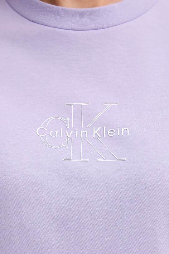 Хлопковая футболка Calvin Klein Jeans LV047D873G фиолетовой