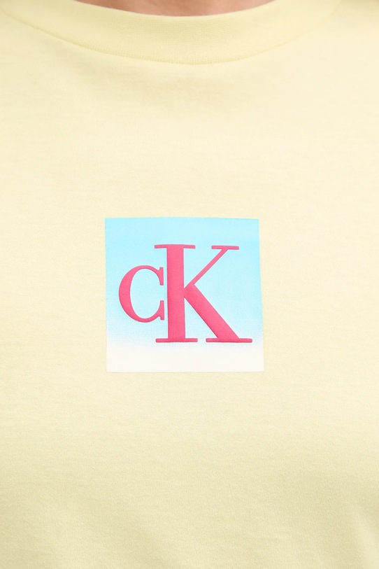 Calvin Klein Jeans tricou din bumbac LV047D874G galben