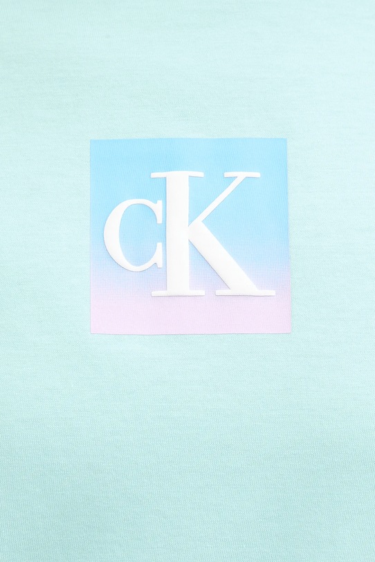 Calvin Klein Jeans t-shirt in cotone LV047D874G turchese