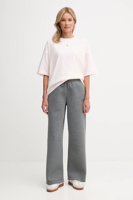 Βαμβακερό μπλουζάκι Calvin Klein Jeans LV047D204G ροζ AW25