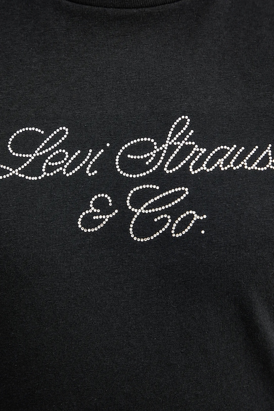 Levi's t-shirt bawełniany czarny A2226.0120