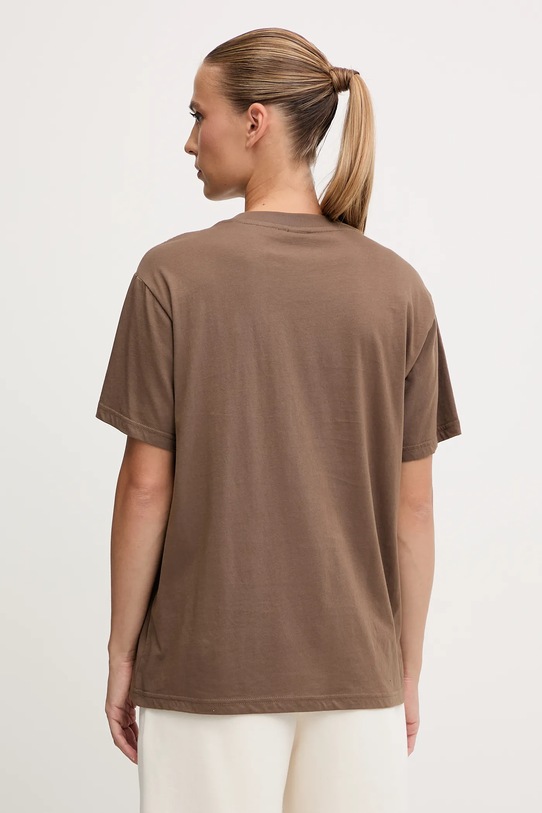 Odzież P.E Nation t-shirt bawełniany Flux 253T092 brązowy