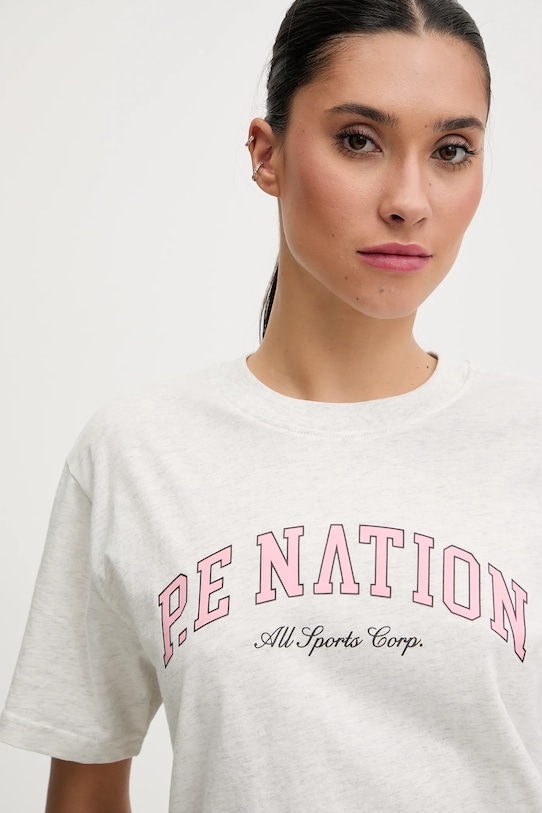 P.E Nation t-shirt bawełniany Heritage szary 253T108