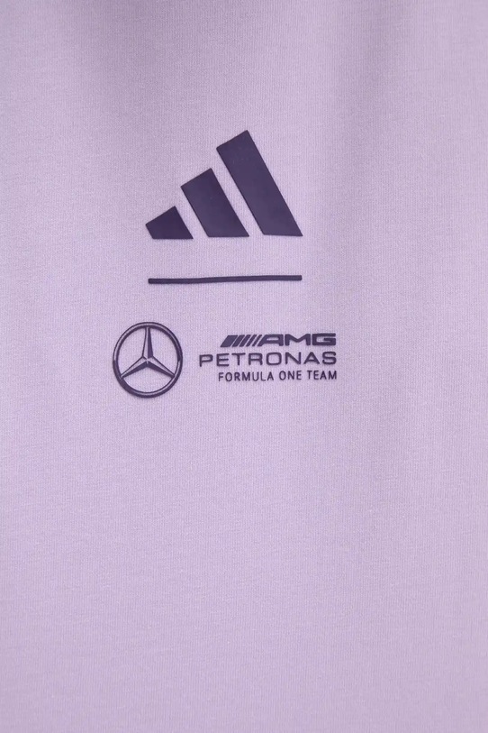 Bombažna kratka majica adidas x Mercedes JX8816 vijolična