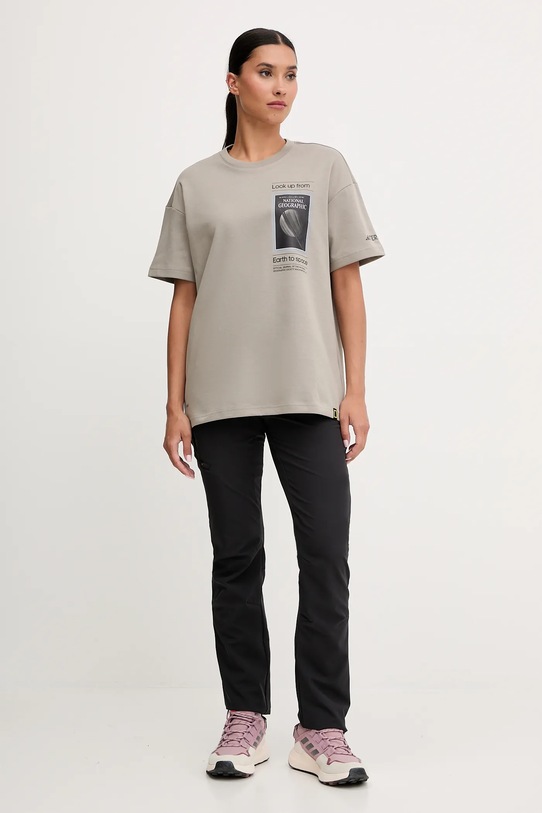 adidas TERREX t-shirt sportowy KC2350 beżowy AW25