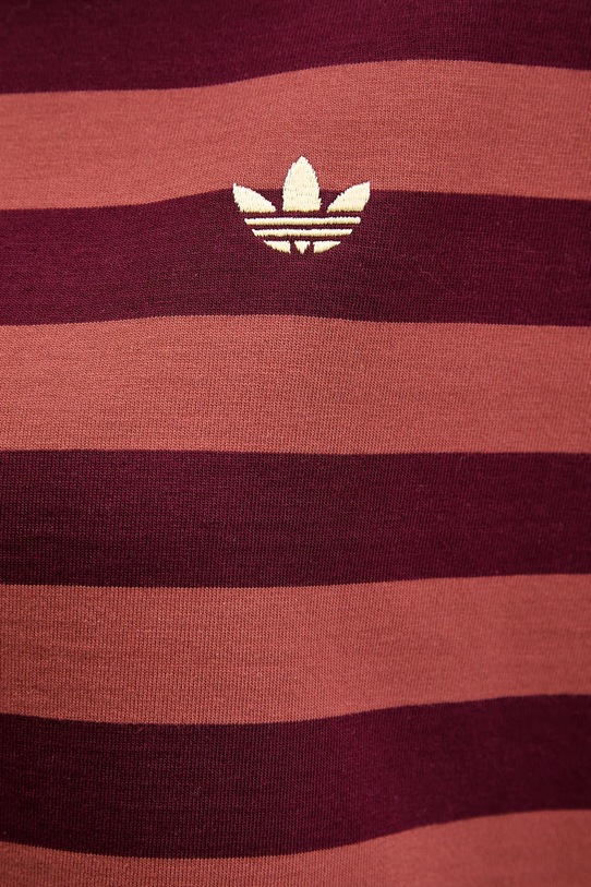 adidas Originals t-shirt bawełniany STRIPED SS TEE KF2320 pomarańczowy