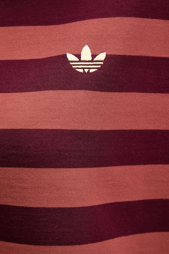 Хлопковая футболка adidas Originals STRIPED SS TEE KF2320 оранжевый