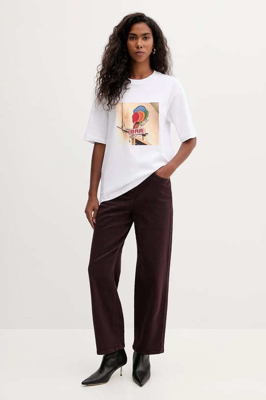 MAX&Co. t-shirt bawełniany 2528976021200 biały AW25