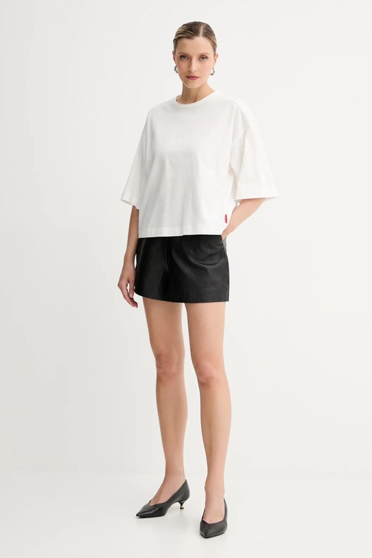 Βαμβακερό μπλουζάκι MAX&Co. 2526976023200 λευκό AW25