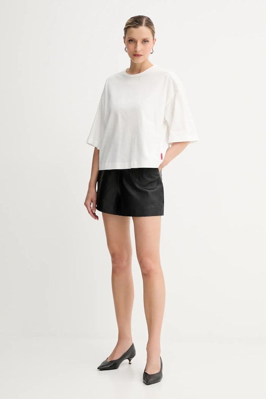 MAX&Co. t-shirt bawełniany 2526976023200 biały AW25