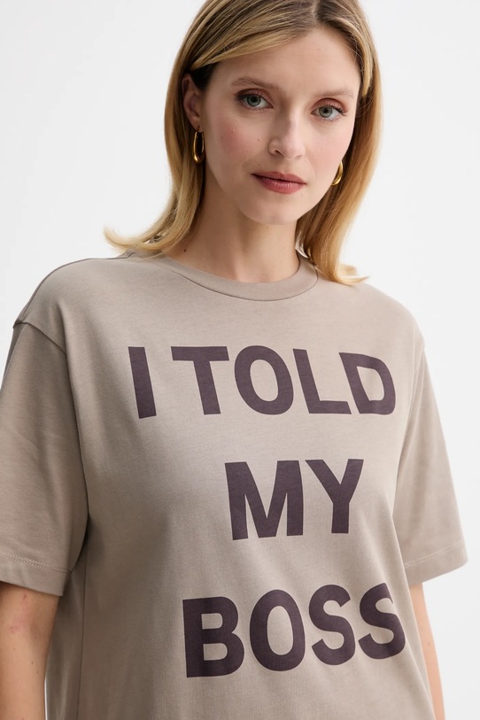 MAX&Co. t-shirt bawełniany beżowy 2528976032200