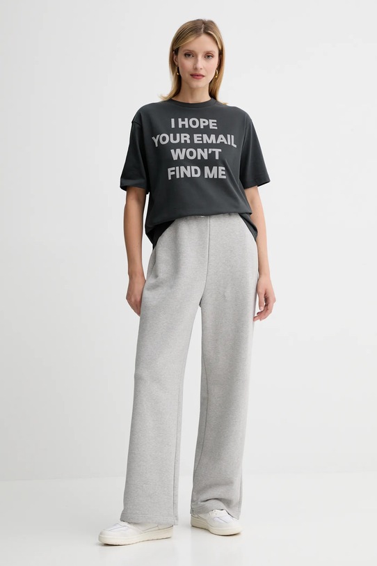 MAX&Co. t-shirt bawełniany 2528976032200 szary AW25