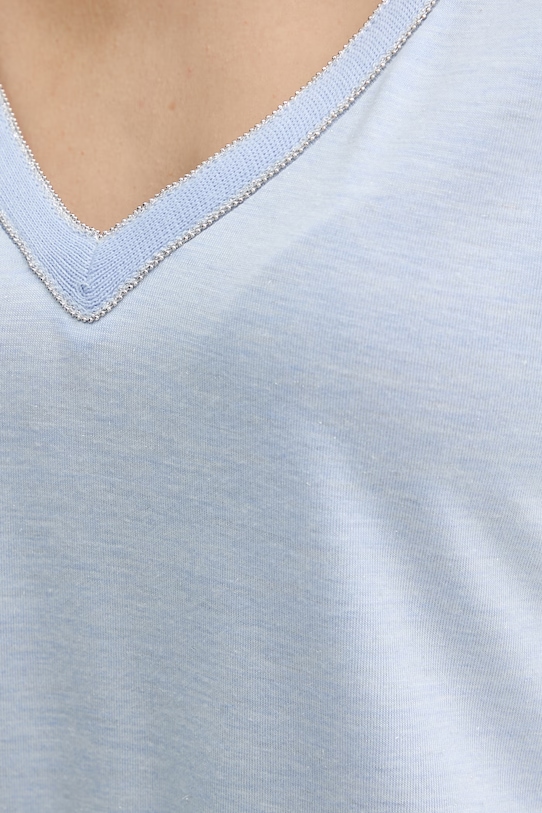 Morgan T-shirt damski z wiskozą DAYA niebieski