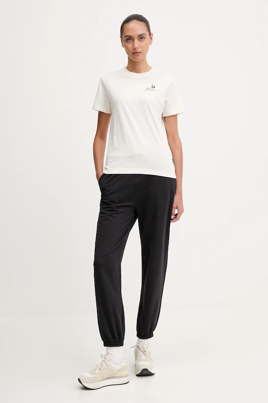 Jack Wolfskin t-shirt bawełniany CADENA A65080 beżowy AW25