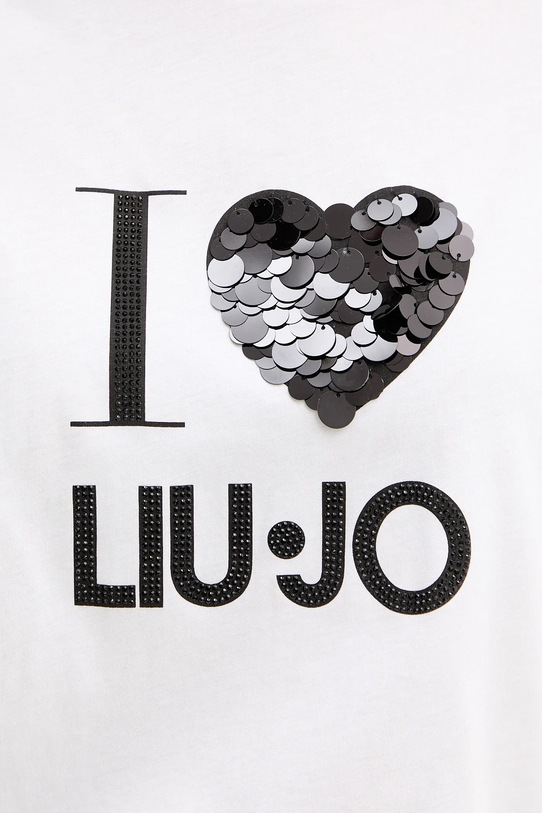 Liu Jo t-shirt bawełniany MF5345.JS923 biały