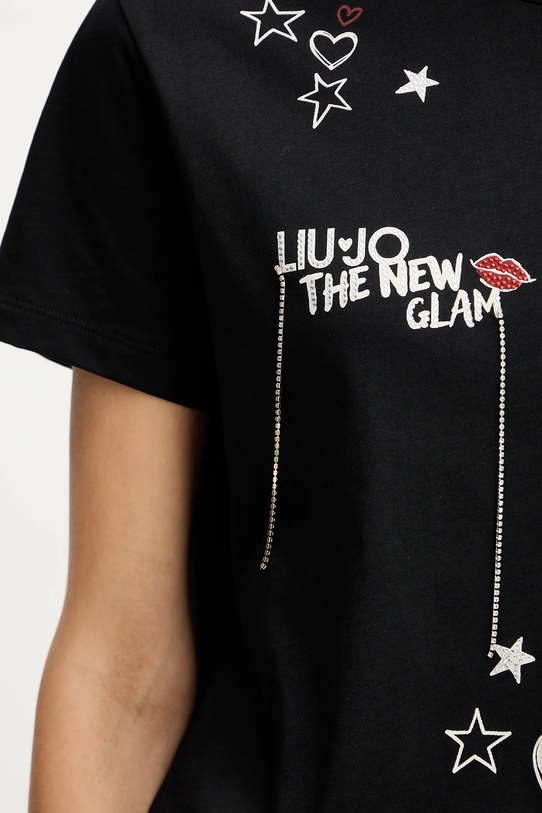 Liu Jo t-shirt bawełniany MF5345.JS923 czarny