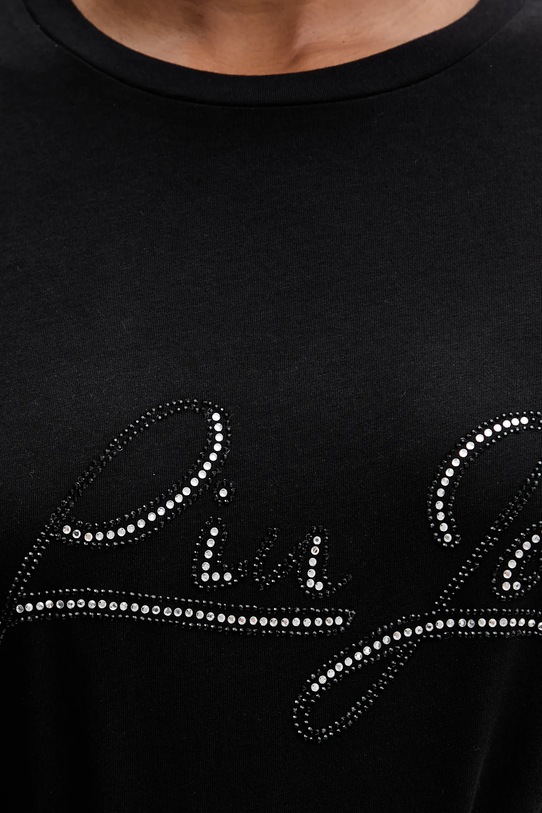 Liu Jo t-shirt bawełniany MF5410.JS923 czarny