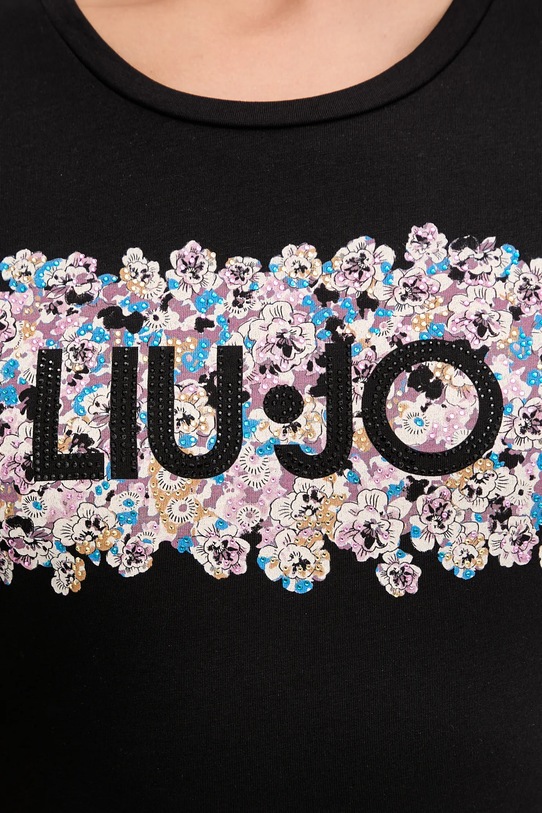 Liu Jo t-shirt bawełniany MF5456.JS923 czarny