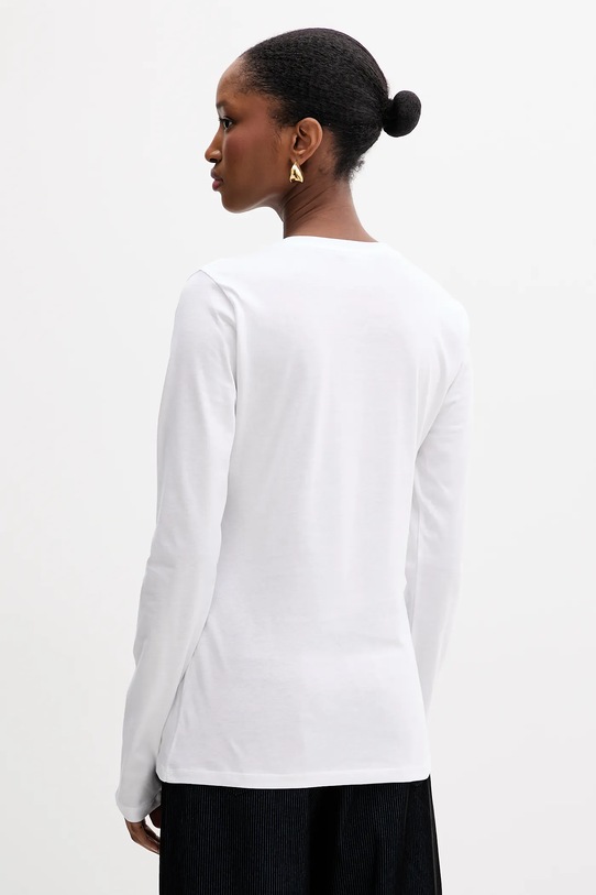 Odzież Liu Jo longsleeve bawełniany MF5464.JS923 biały