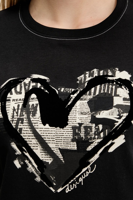 Футболка Desigual LETTER CORE 25WWTK04 чорний