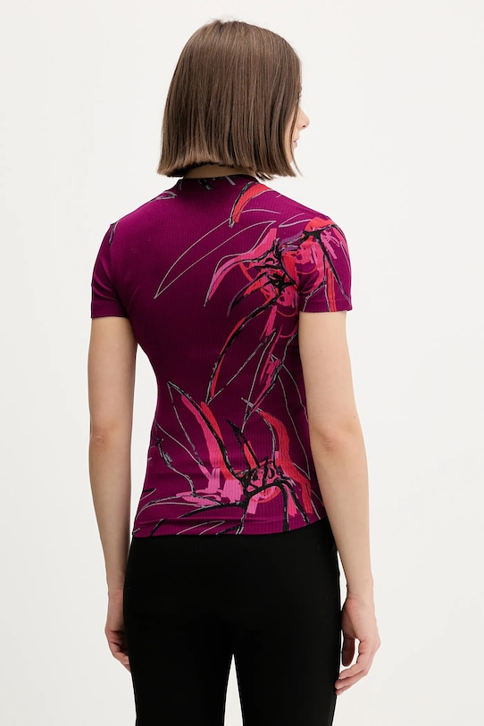 Odzież Desigual t-shirt LALA 25WWTK16 fioletowy