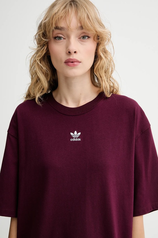 Бавовняна футболка adidas Originals Boyfriend Tee бордо KW1906