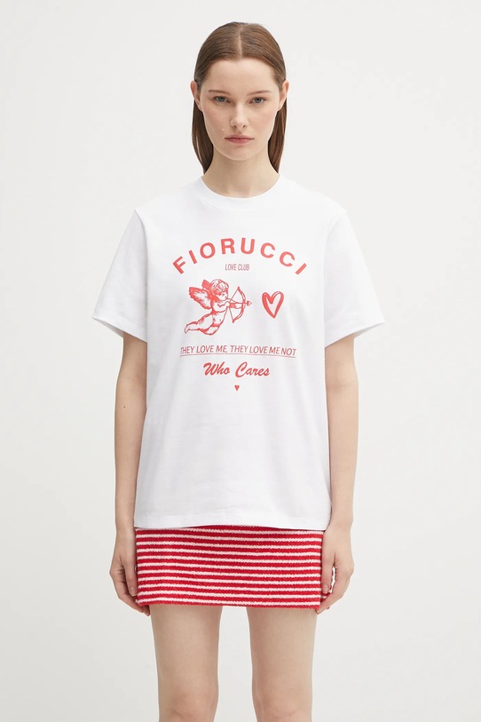 Fiorucci cotton t-shirt Cupid Love Club Print Regular Fit regular white W02FPTSH428CJ01WH01