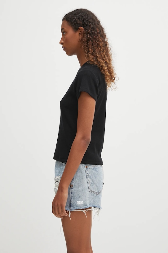 MM6 Maison Margiela t-shirt z domieszką wełny S52GC0357.M20122.900 czarny AW25