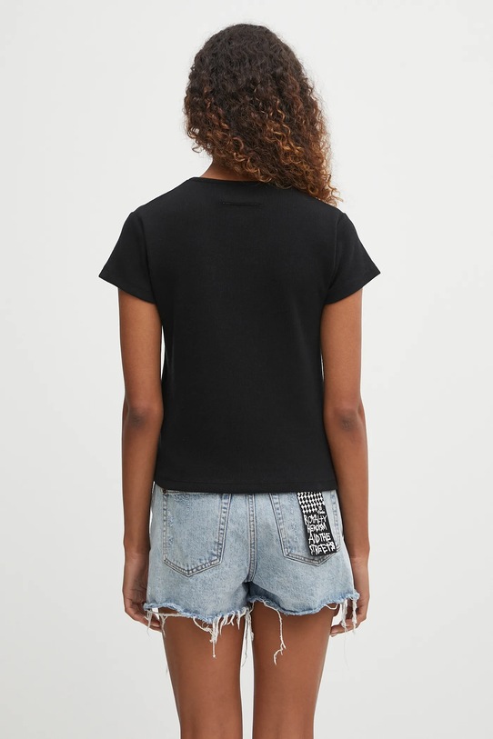 Odzież MM6 Maison Margiela t-shirt z domieszką wełny S52GC0357.M20122.900 czarny