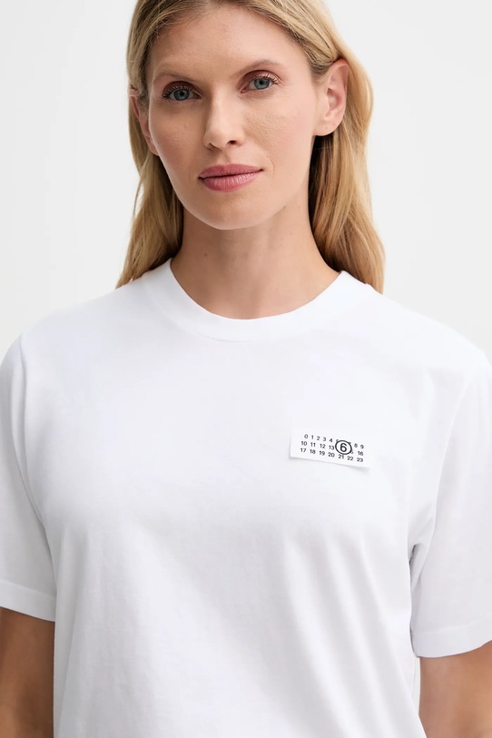 MM6 Maison Margiela t-shirt bawełniany biały S62GD0210.M20115.100