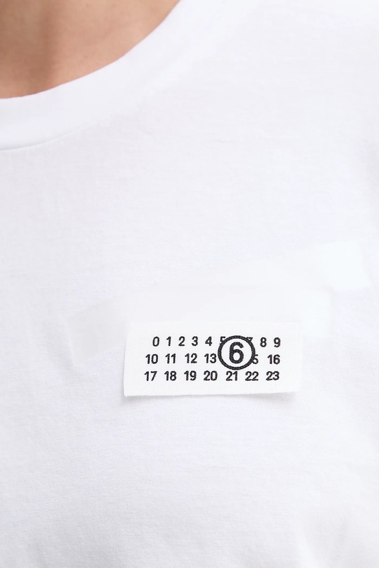 MM6 Maison Margiela t-shirt bawełniany S62GD0210.M20115.100 biały