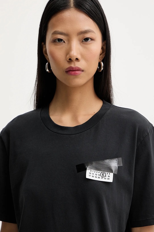 MM6 Maison Margiela tricou din bumbac negru S62GD0210.M20115.900