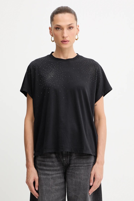 Бавовняна футболка BOSS Orange relaxed чорний 50547797