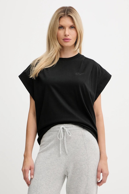 BOSS Orange t-shirt bawełniany bawełna czarny 50547799