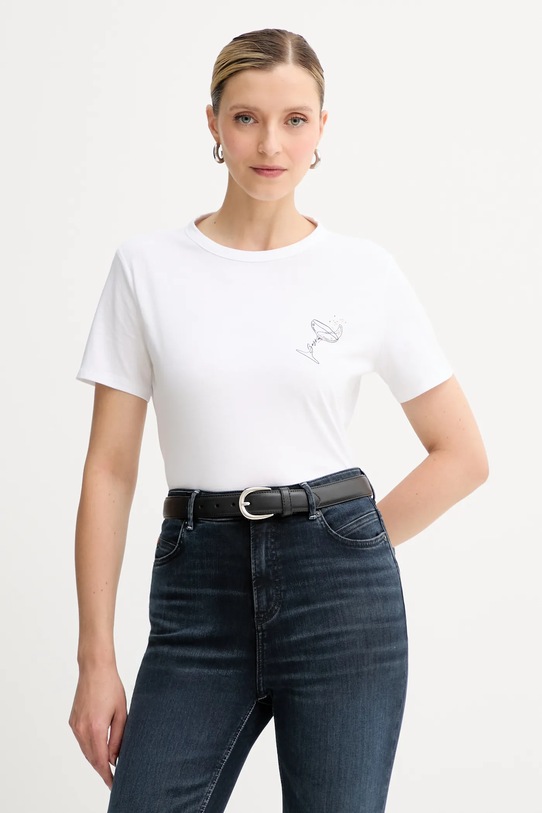 BOSS Orange t-shirt bawełniany nadruk biały 50549192