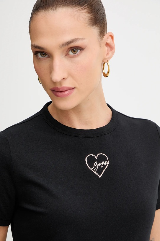 BOSS Orange t-shirt bawełniany czarny 50549192