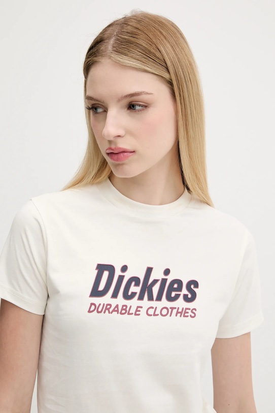 Βαμβακερό μπλουζάκι Dickies μπεζ DK0A87Q5