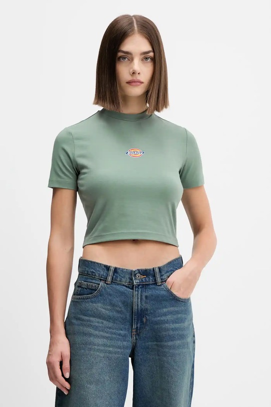 Dickies t-shirt bawełniany regular zielony DK0A4XPO