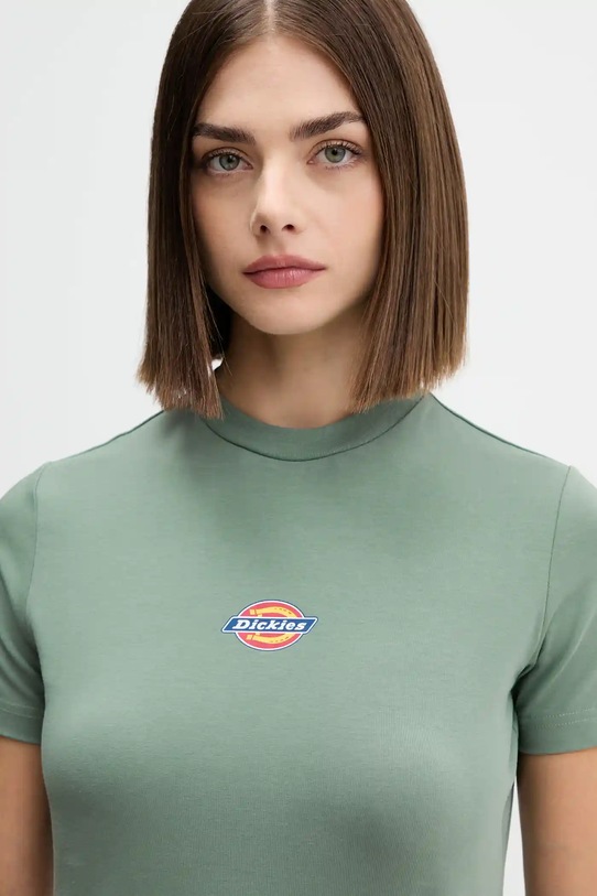 Dickies t-shirt bawełniany zielony DK0A4XPO