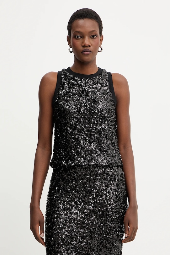 Marella top imprimeu negru 2523946051200