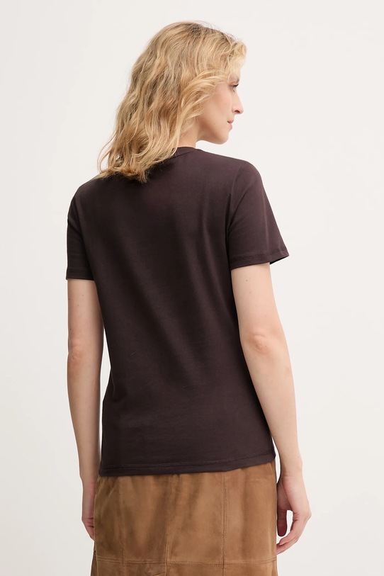 Odzież Marella t-shirt bawełniany 2523976084200 brązowy
