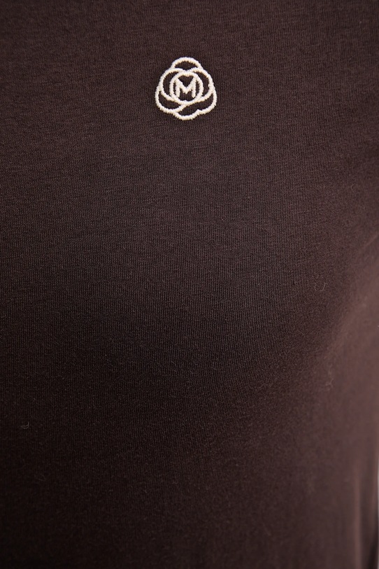 Marella t-shirt bawełniany 2523976084200 brązowy