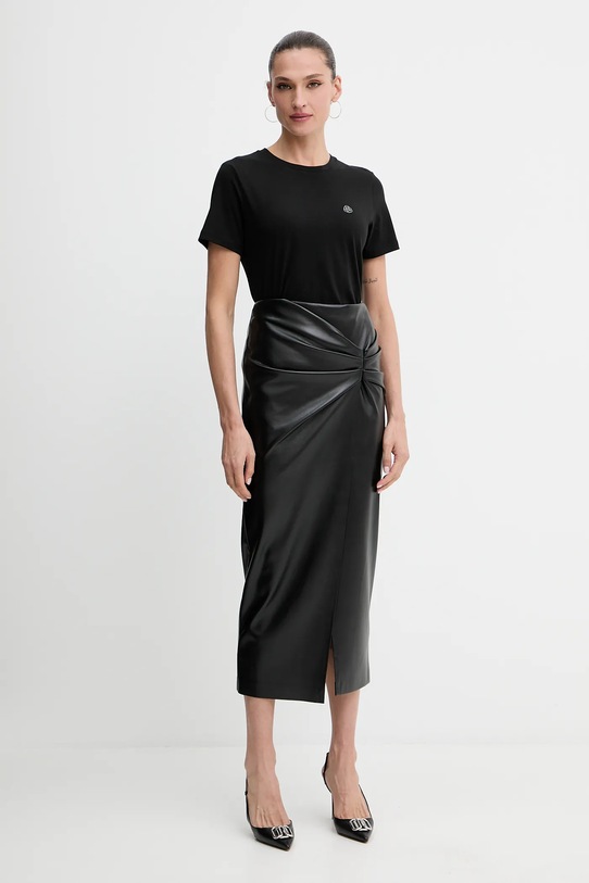 Marella t-shirt bawełniany 2523976084200 czarny AW25