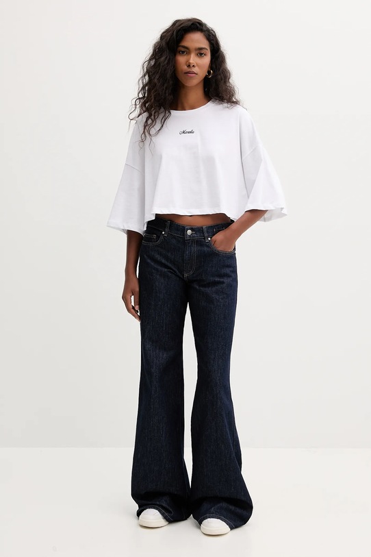 Marella t-shirt bawełniany 2523976104200 biały AW25