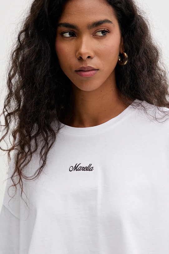 Marella t-shirt bawełniany biały 2523976104200