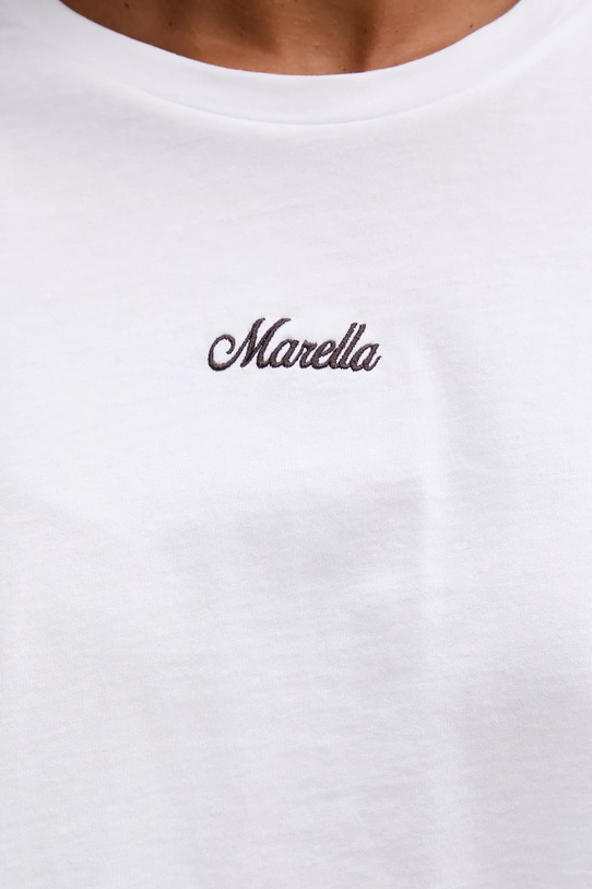 Marella t-shirt bawełniany 2523976104200 biały